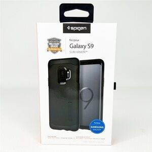 Spigen Samsung Galaxy S9 Slim Armor Black Case New in Box NWT
